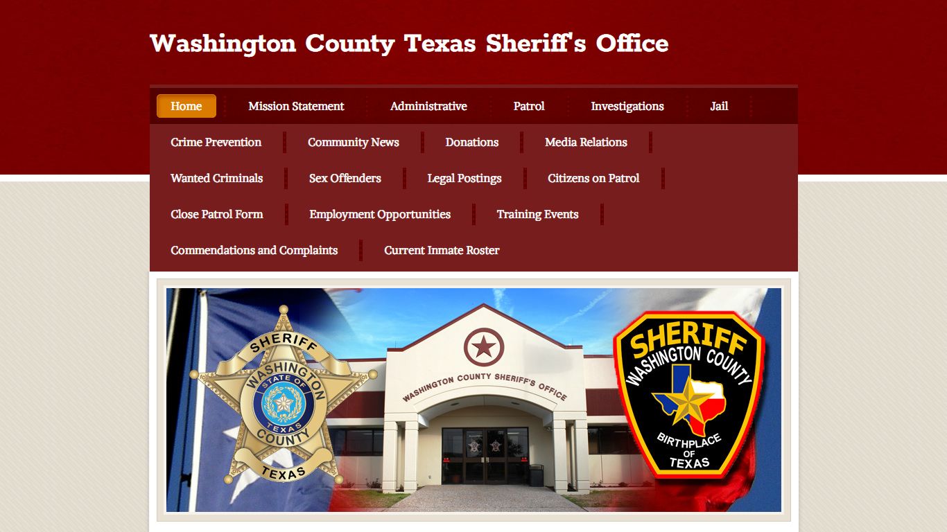 Jail - Washington County Texas Sheriff's Office